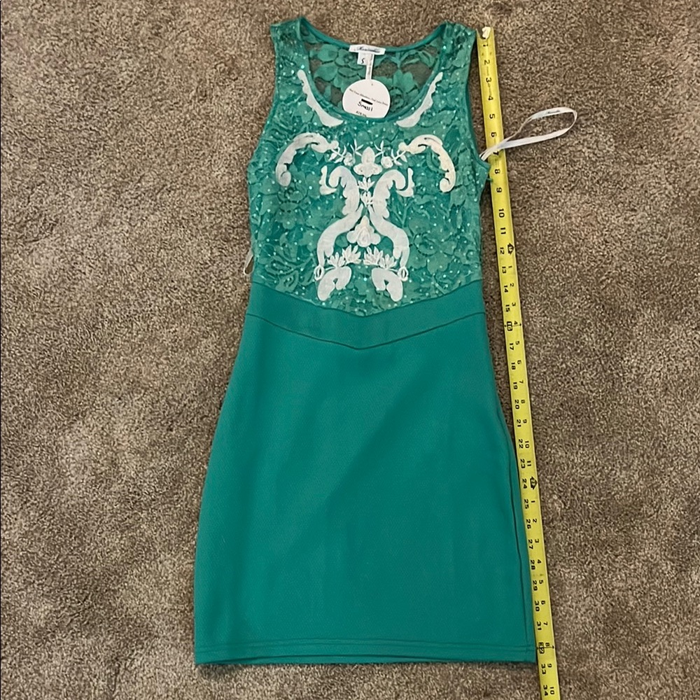 Marineblu Green Mini Dress